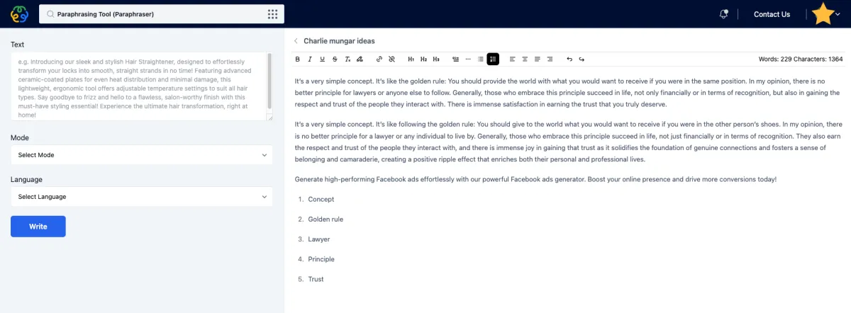 LogicBalls: avis sur le générateur de texte par IA (intelligence artificielle): fonctionnalités, avantages, inconvénients et tarifs