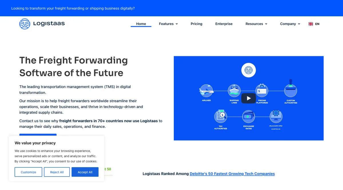 Interface LogistaaS : fonctionnalités, prix, alternatives