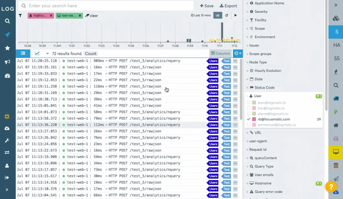 Logmatic Io: avis sur le logiciel de gestion des logs (journaux): fonctionnalités, avantages, inconvénients et tarifs Logmatic Io: avis sur le logiciel de gestion des logs (journaux): fonctionnalités, avantages, inconvénients et tarifs
