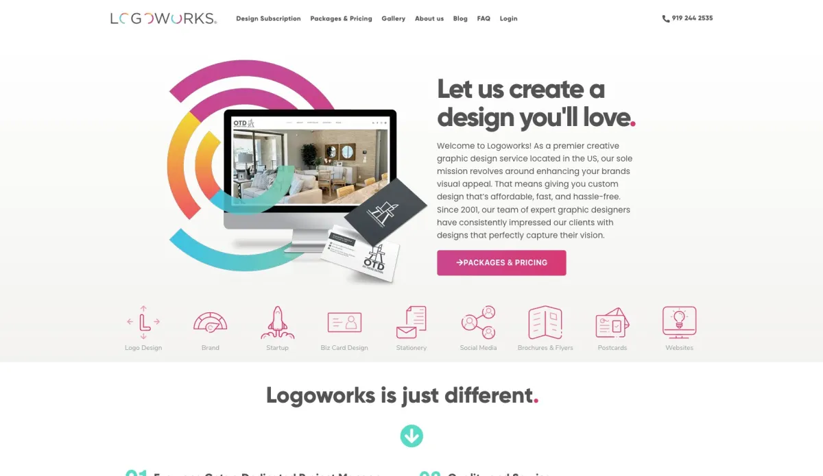 Interface LogoWorks : image, ergonomie, alternatives