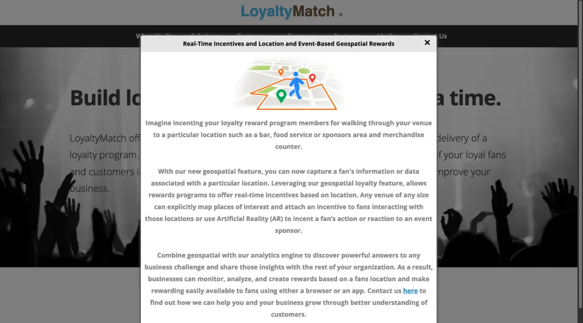 Interface LoyaltyMatch : image, ergonomie, alternatives