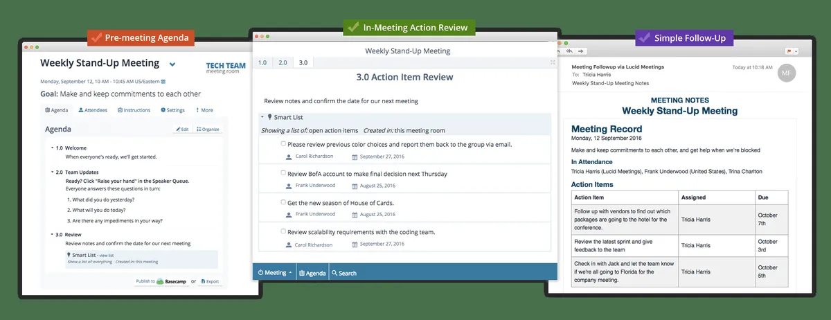 Notre avis sur Lucid Meetings : un logiciel de réunion à découvrir