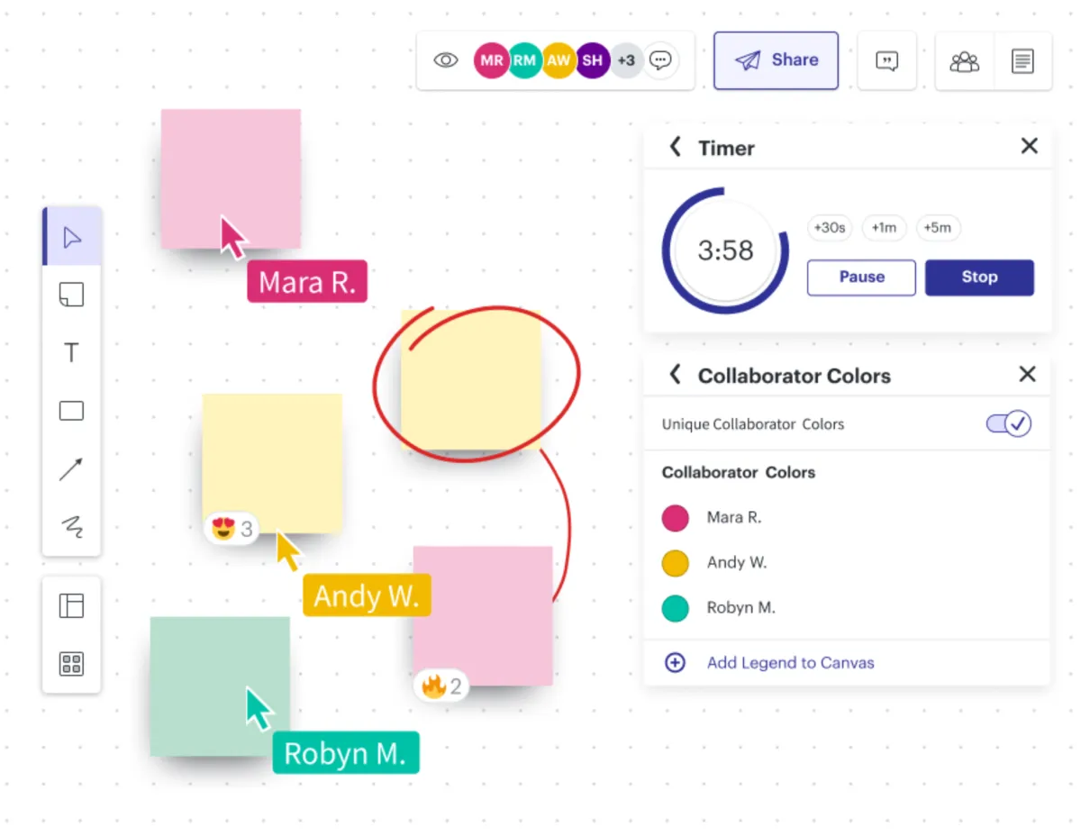 LucidSpark: avis sur le logiciel de tableau blanc virtuels (whiteboard): fonctionnalités, avantages, inconvénients et tarifs
