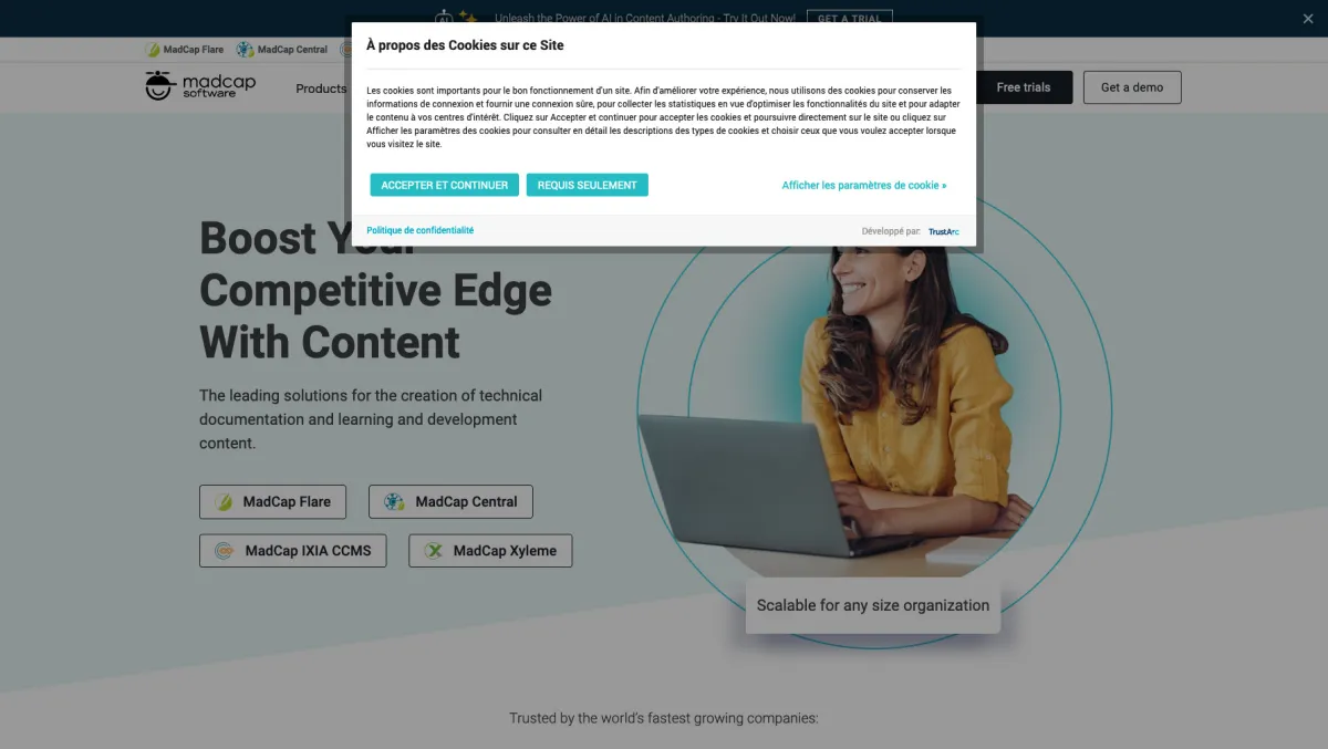 Interface Madcap : fonctionnalités, prix, alternatives