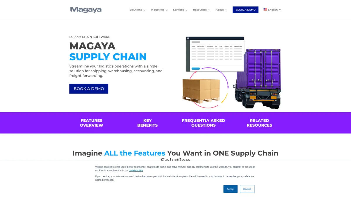 Interface Magaya Supply Chain : fonctionnalités, prix, alternatives