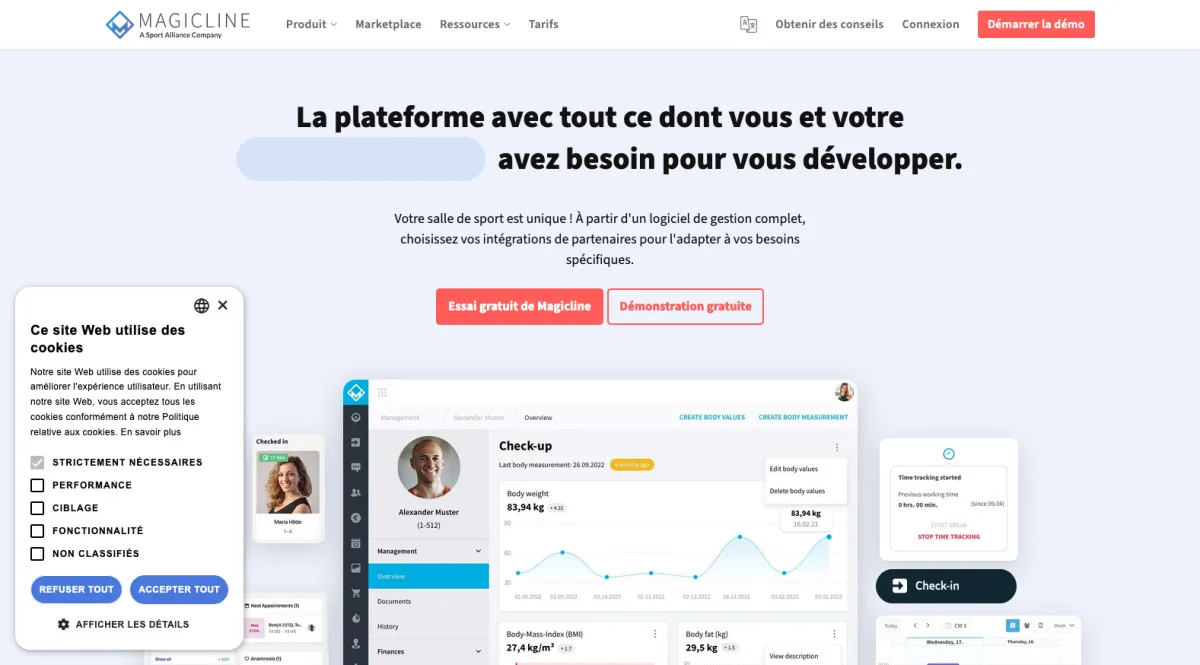 Interface Magicline : fonctionnalités, prix, alternatives