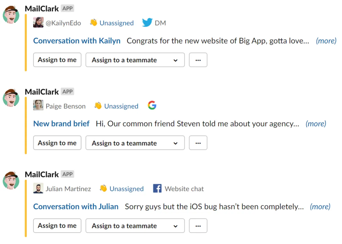 Interface MailClark: fonctionnalités, prix, alternatives