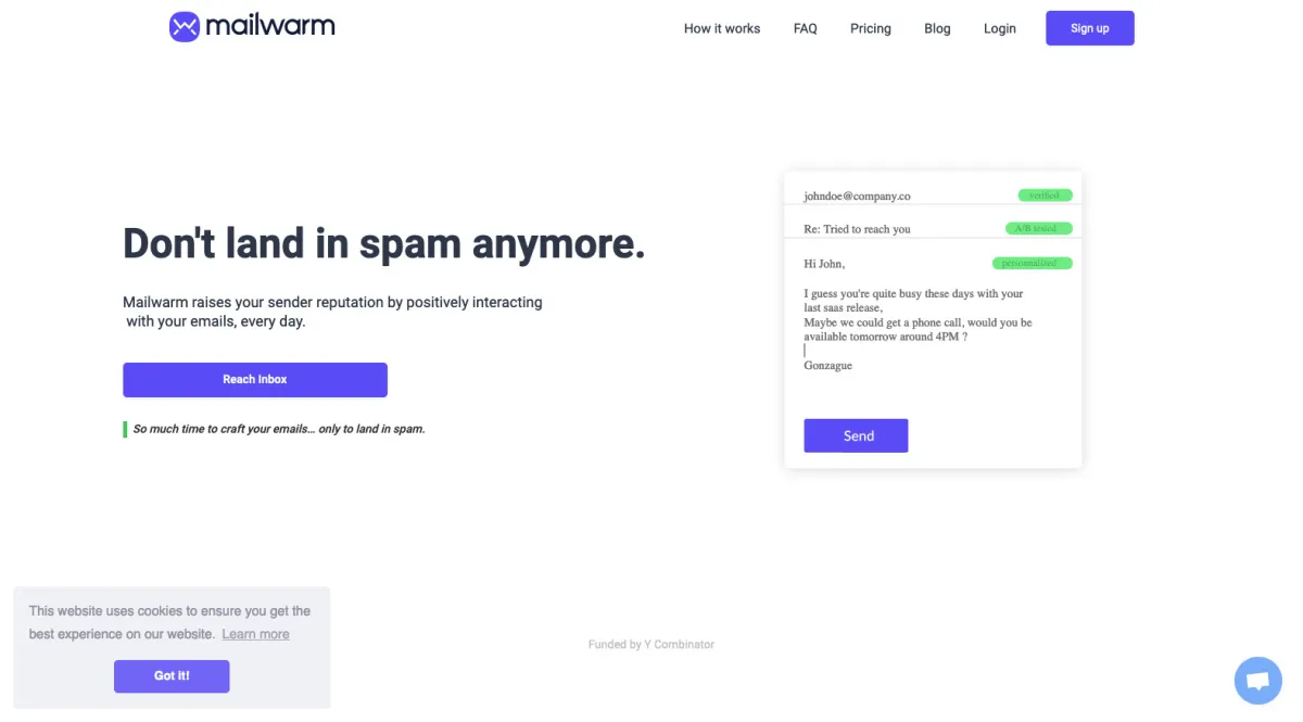 Interface Mailwarm : fonctionnalités, prix, alternatives