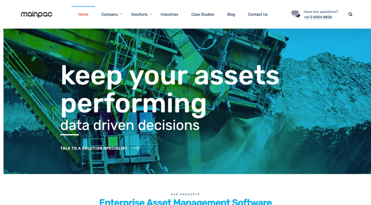 Interface Mainpac EAM : fonctionnalités, prix, alternatives