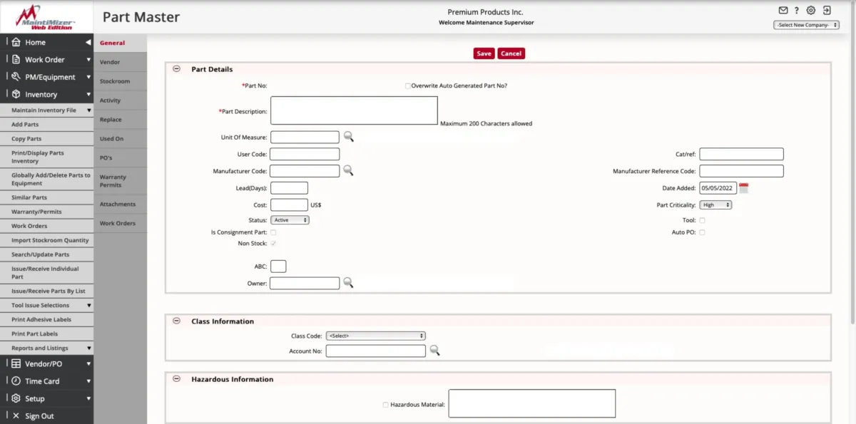 Interface MaintiMizer: fonctionnalités, prix, alternatives