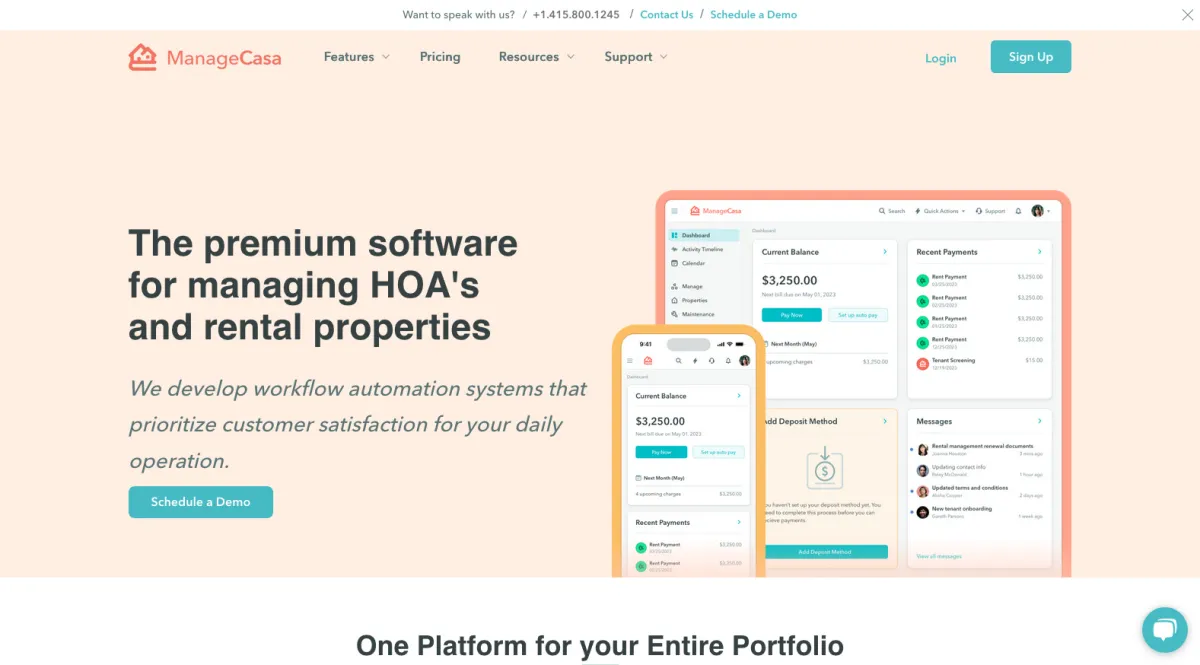 Interface ManageCasa : fonctionnalités, prix, alternatives