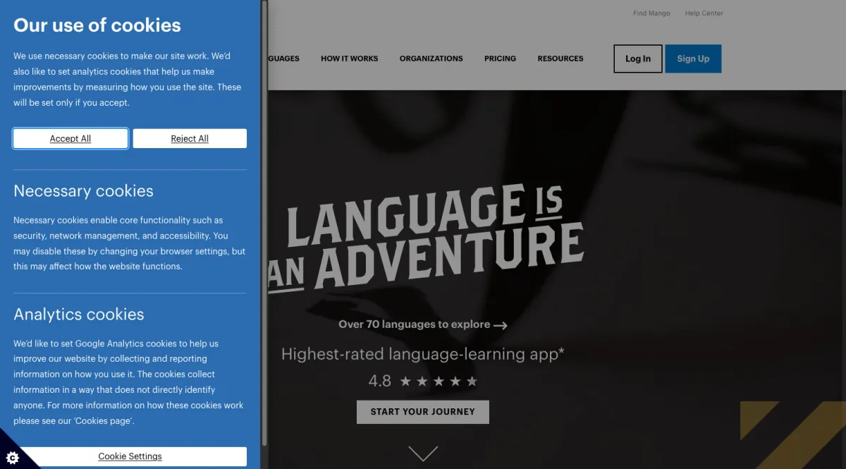 Interface Mango Languages : fonctionnalités, prix, alternatives