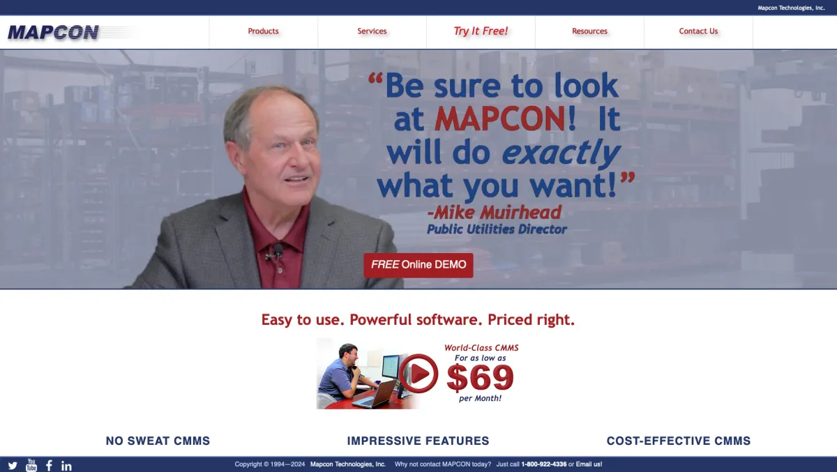 Interface MAPCON : fonctionnalités, prix, alternatives