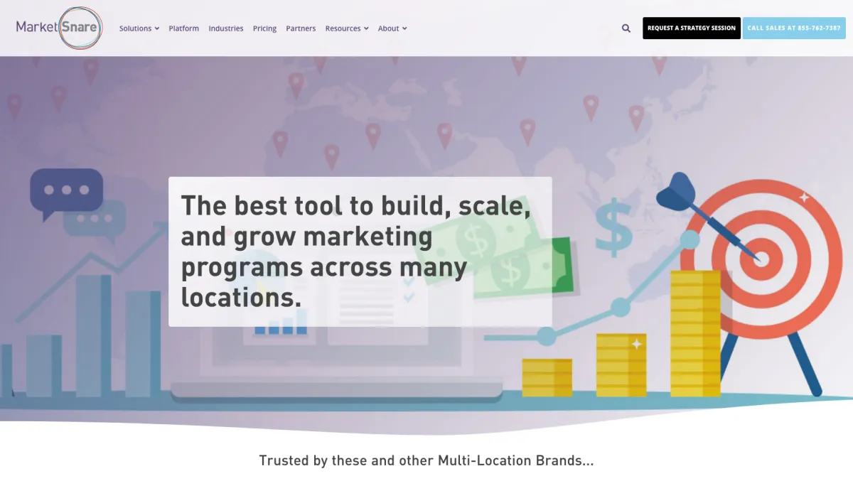 Interface MarketSnare : fonctionnalités, prix, alternatives