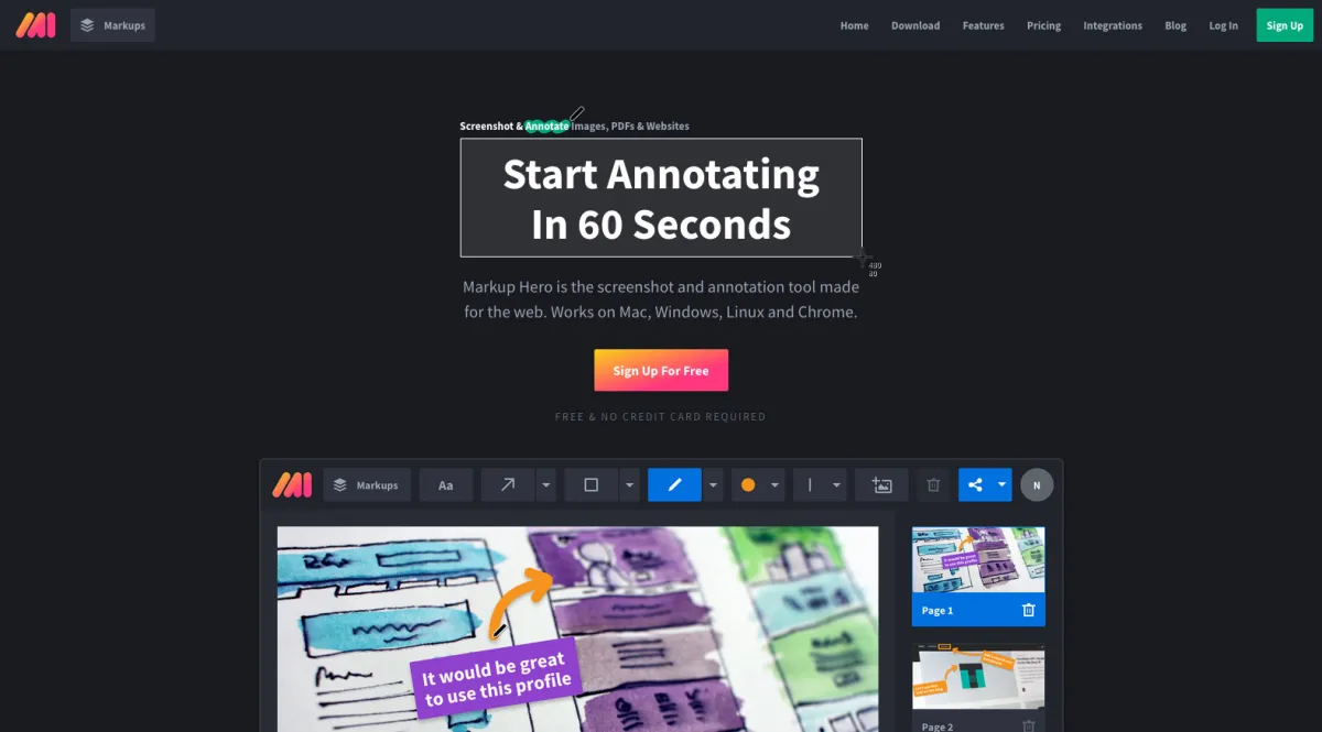 Interface Markup Hero : fonctionnalités, prix, alternatives