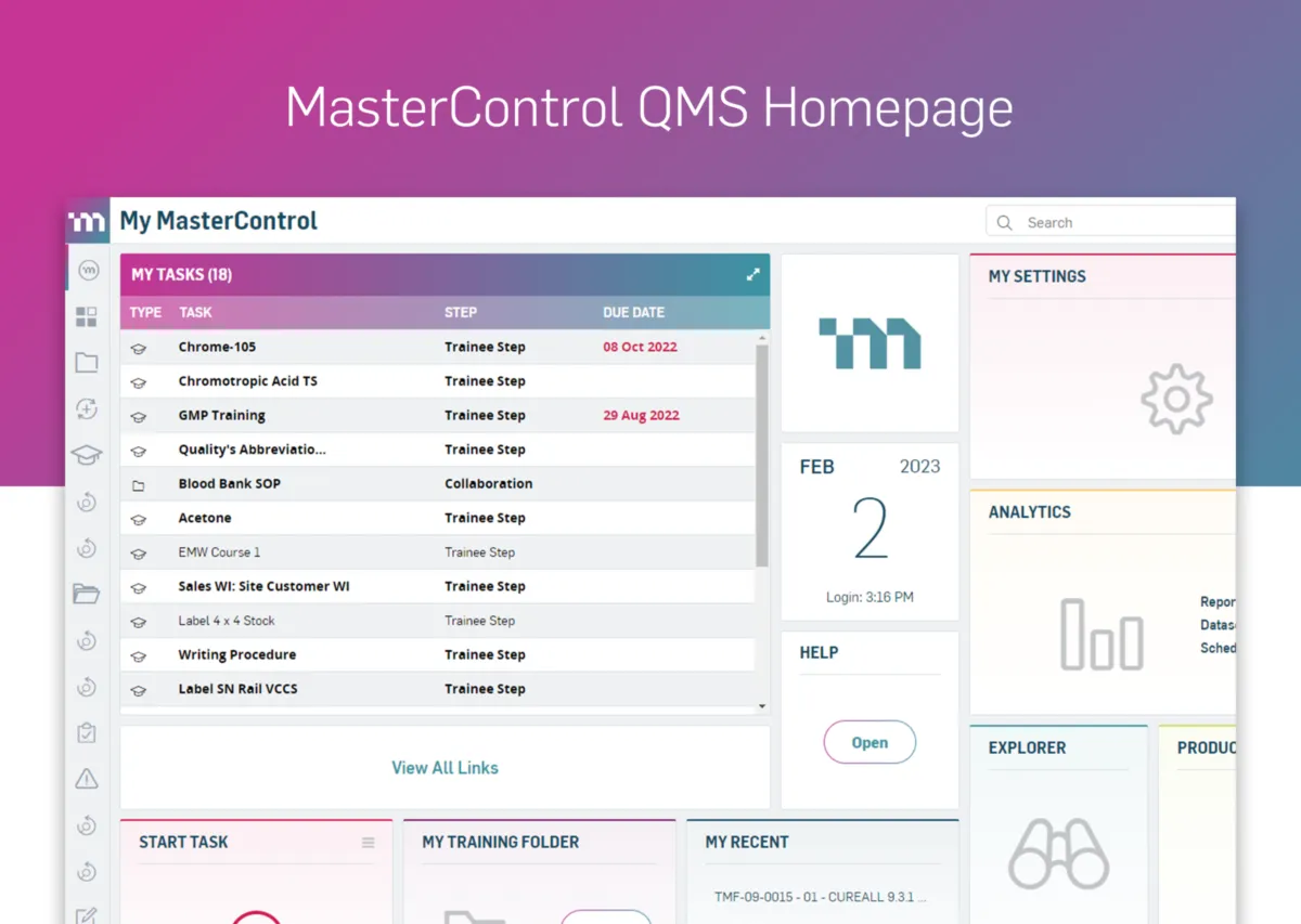 Notre avis sur MasterControl : un logiciel de gestion de projet à découvrir