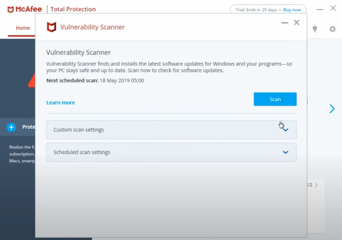 Interface Mcafee Total Protection: fonctionnalités, prix, alternatives Interface Mcafee Total Protection: fonctionnalités, prix, alternatives
