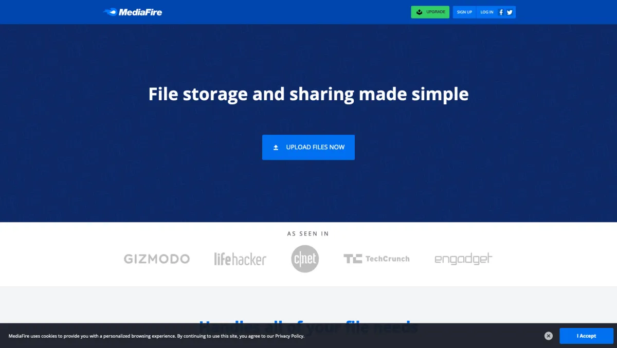Interface MediaFire : fonctionnalités, prix, alternatives