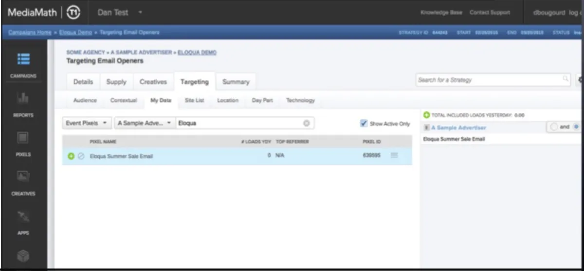 Interface MediaMath TerminalOne Marketing: fonctionnalités, prix, alternatives