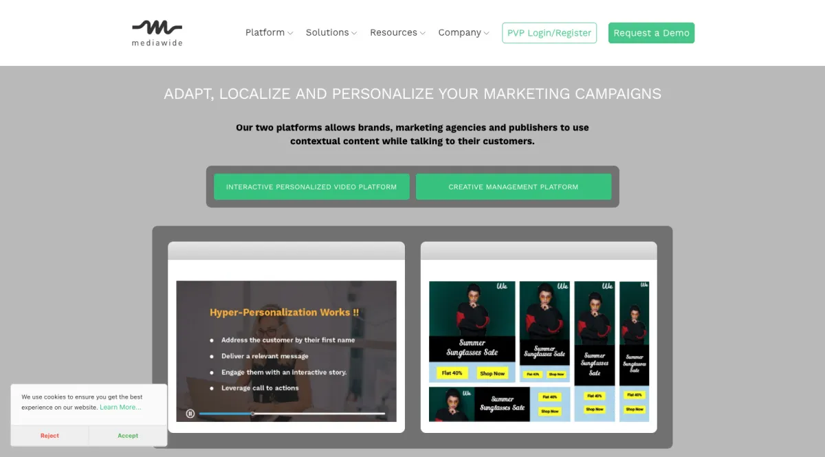 Interface Mediawide : image, ergonomie, alternatives