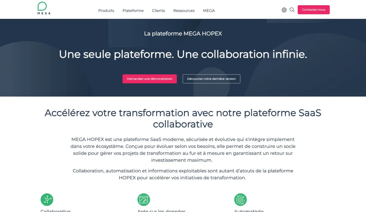 Notre avis sur MEGA HOPEX : un logiciel BPM (business process management) à découvrir