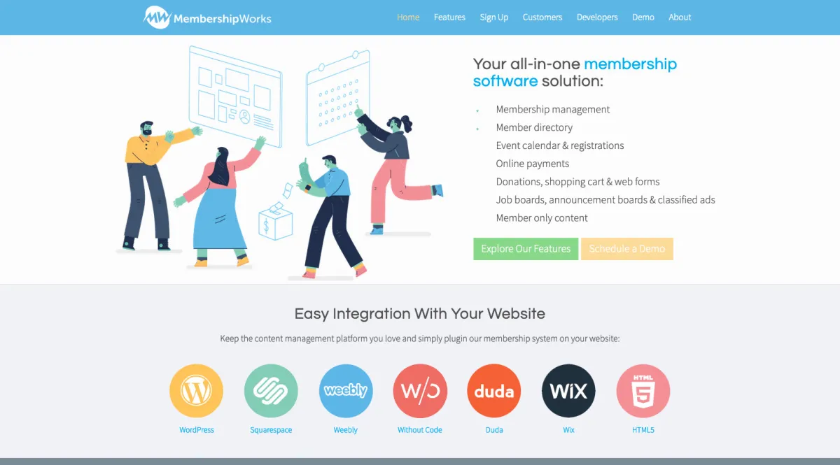 Interface MembershipWorks : fonctionnalités, prix, alternatives
