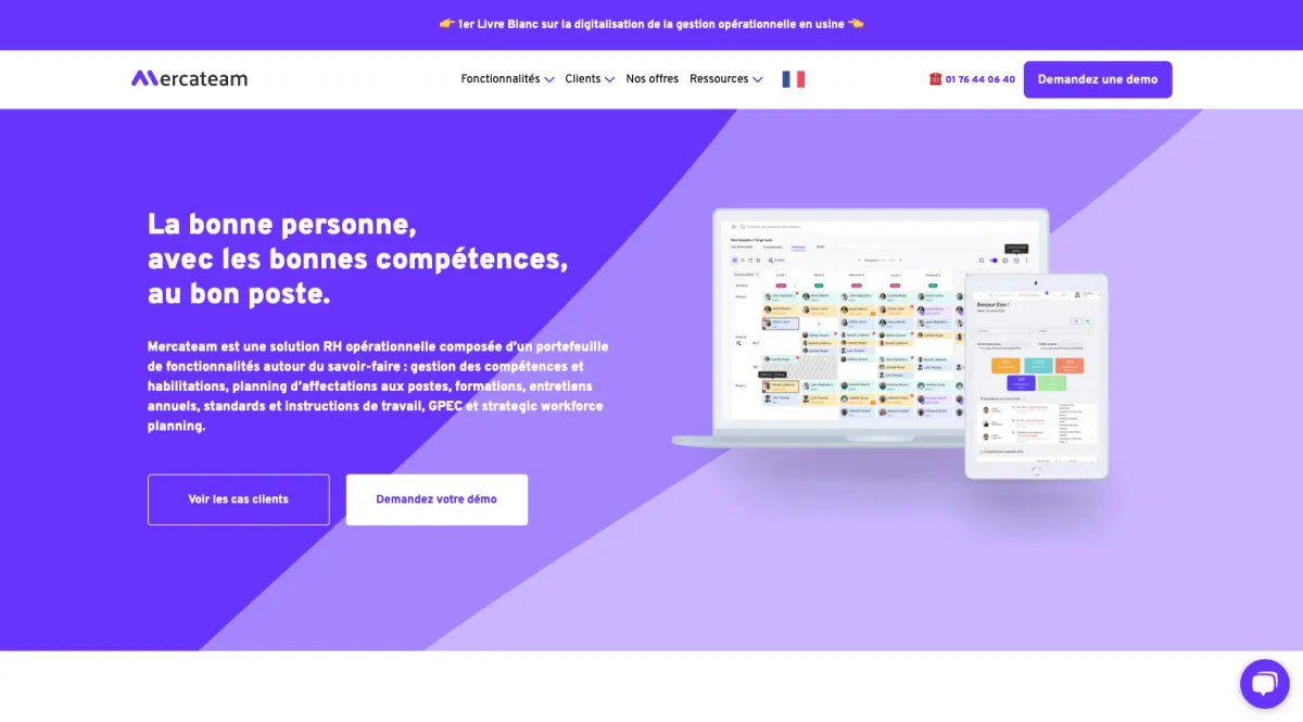 Interface Merca.Team : fonctionnalités, prix, alternatives