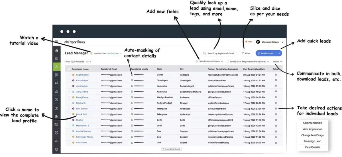 Interface Meritto: fonctionnalités, prix, alternatives