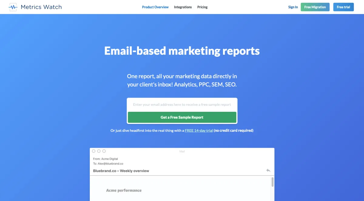 Interface Metrics Watch : fonctionnalités, prix, alternatives