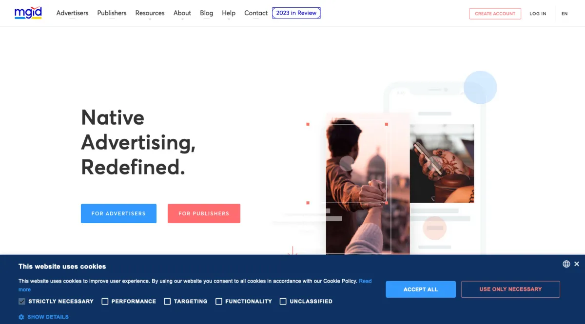 Interface MGID : fonctionnalités, prix, alternatives