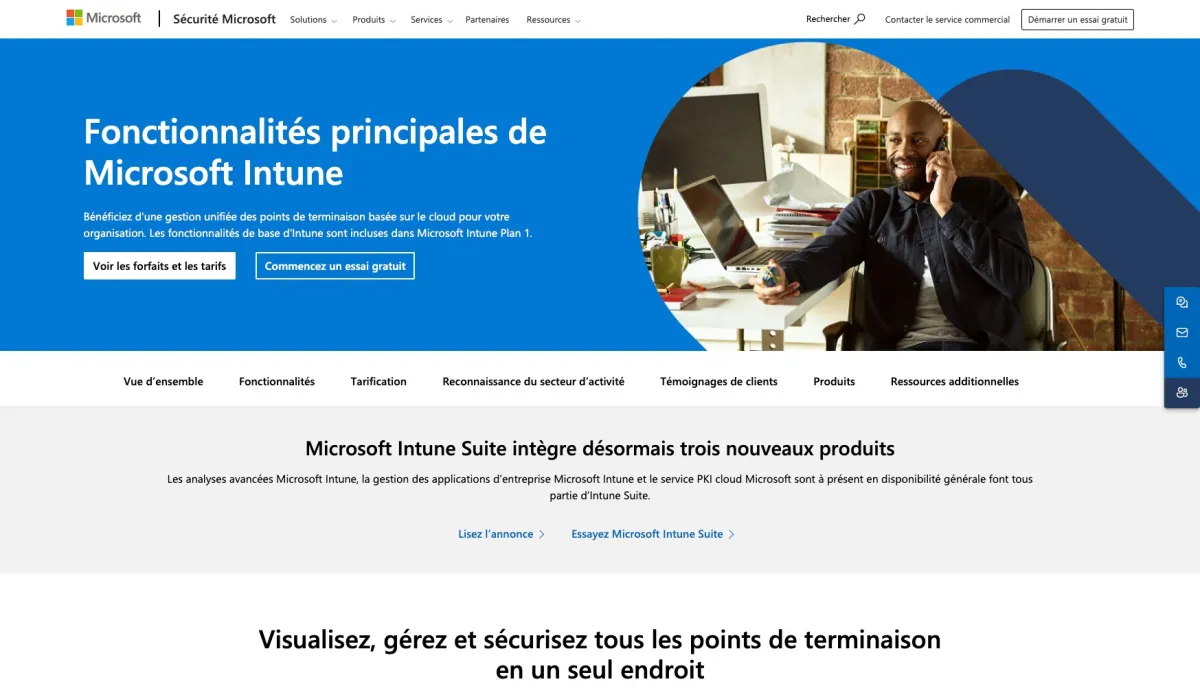 Interface Microsoft Endpoint Manager : fonctionnalités, prix, alternatives