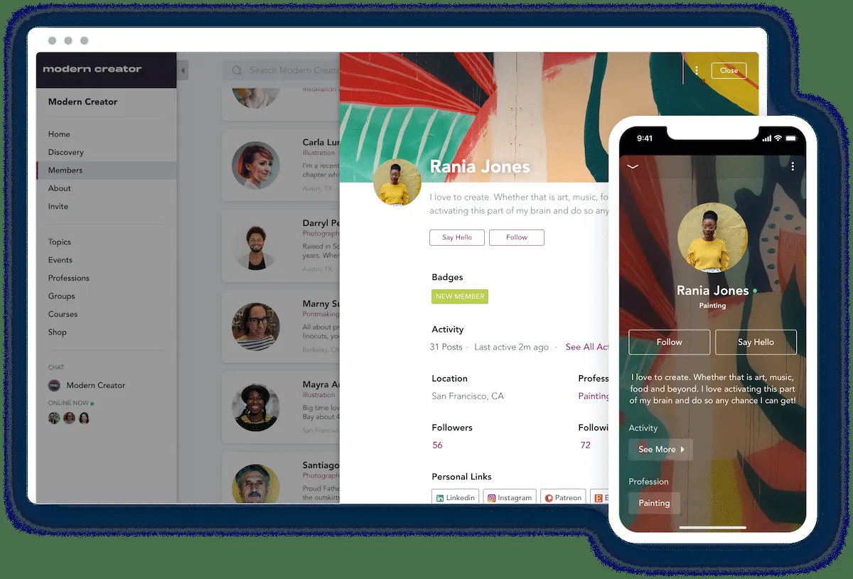 Interface Mighty Networks: fonctionnalités, prix, alternatives