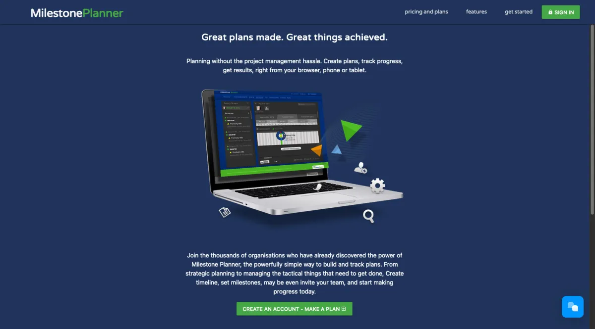 Interface Milestone Planner : fonctionnalités, prix, alternatives