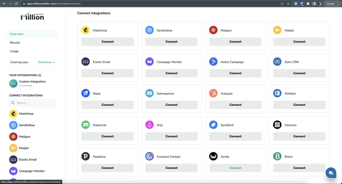 Interface MillionVerifier: image, ergonomie, alternatives Interface MillionVerifier: image, ergonomie, alternatives