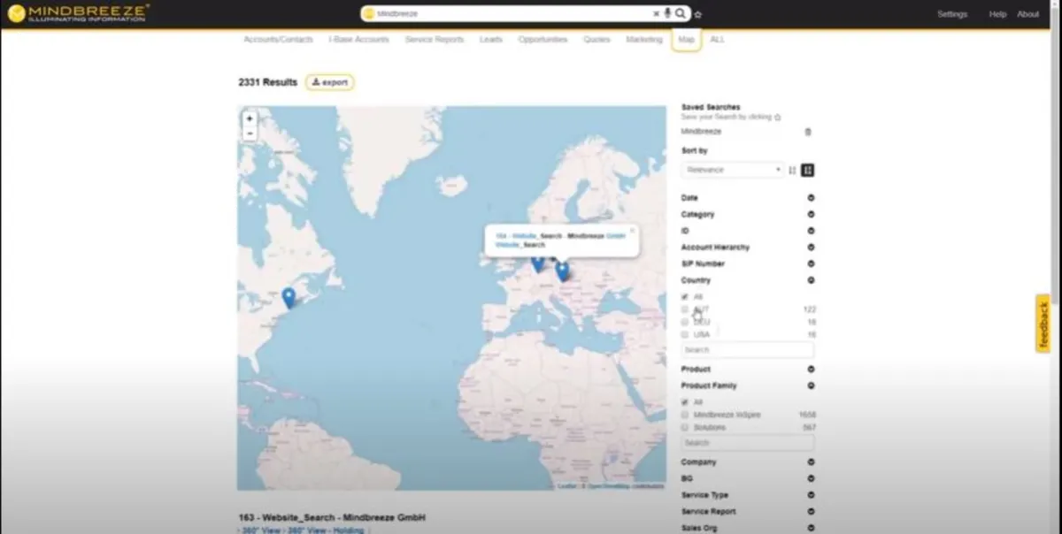 Interface Mindbreeze InSpire: fonctionnalités, prix, alternatives