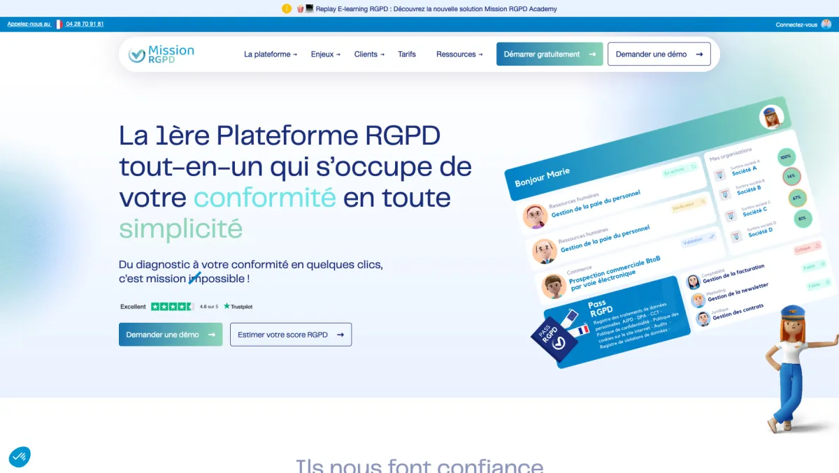Notre avis sur Mission RGPD : un logiciel RGPD (GDPR compliance) à découvrir