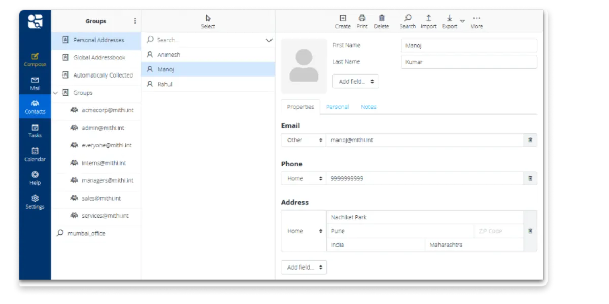 Interface Mithi SkyConnect: fonctionnalités, prix, alternatives
