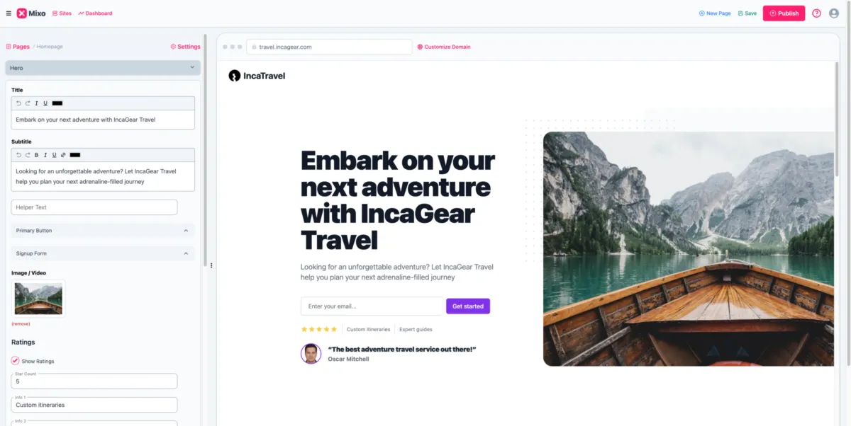Interface Mixo: fonctionnalités, prix, alternatives