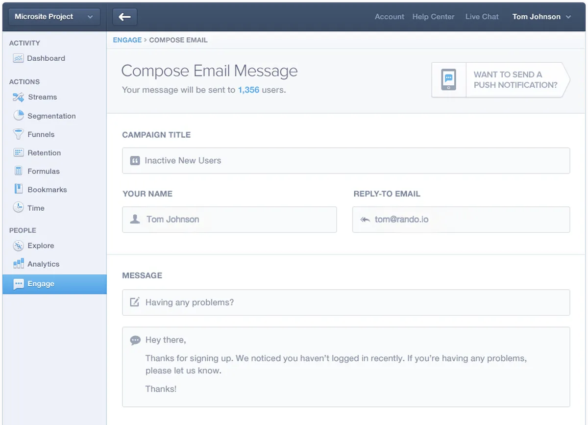 Interface Mixpanel: fonctionnalités, prix, alternatives