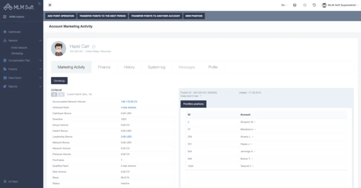 Interface MLM Soft: image, ergonomie, alternatives
