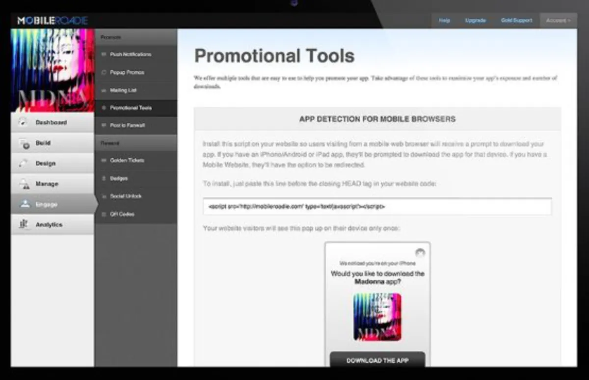 Interface Mobile Roadie: fonctionnalités, prix, alternatives