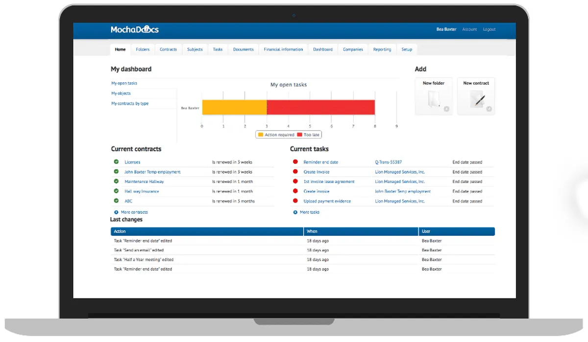 Interface MochaDocs: fonctionnalités, prix, alternatives
