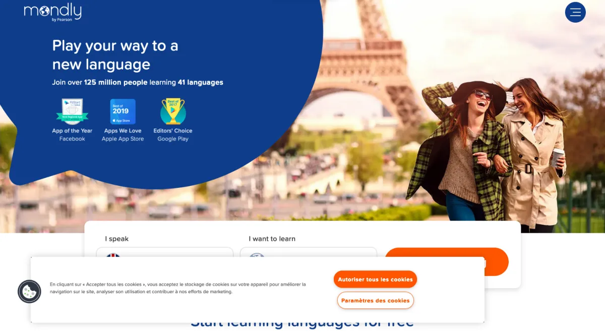 Interface Mondly Languages : image, ergonomie, alternatives