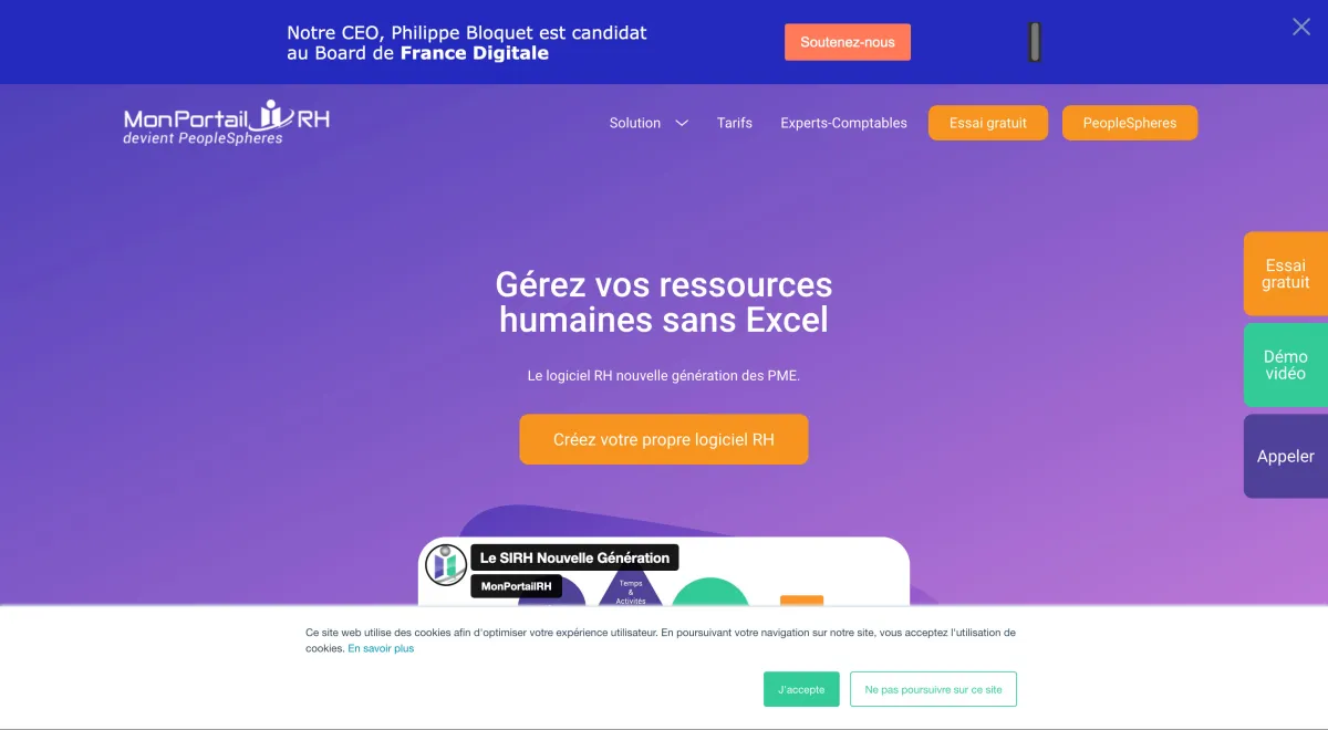 Interface MonPortailRH : fonctionnalités, prix, alternatives