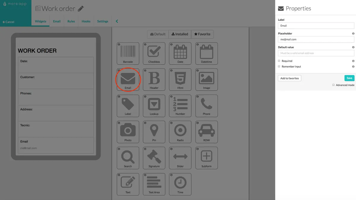 Interface MoreApp: fonctionnalités, prix, alternatives