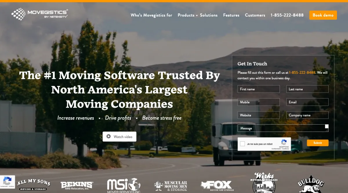Interface Movegistics CRM : fonctionnalités, prix, alternatives