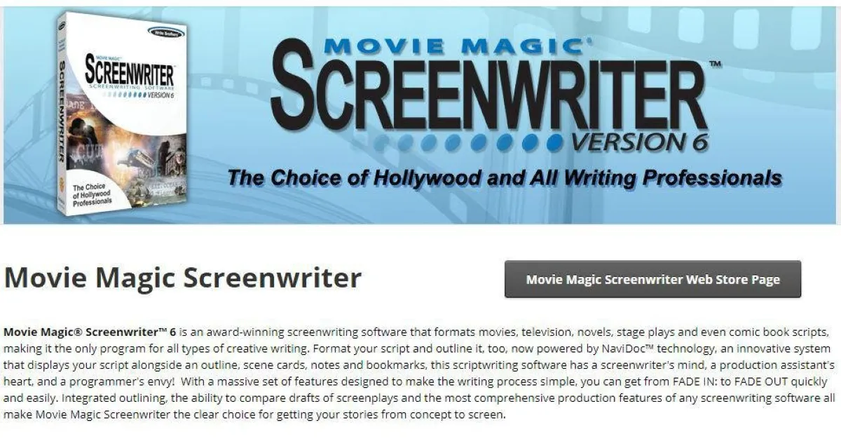 Notre avis sur Movie Magic Screenwriter : un logiciel de montage vidéo à découvrir