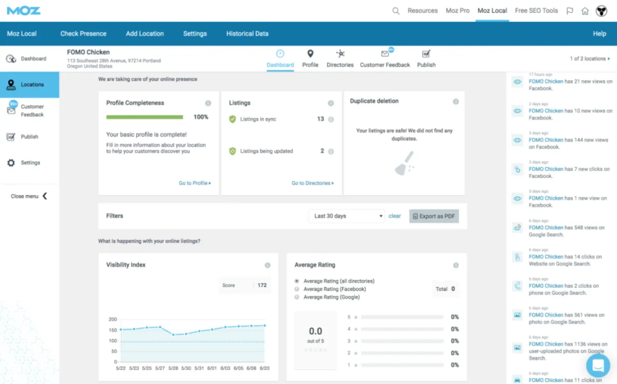 Notre avis sur Moz Local : un logiciel de référencement gratuit (SEO: search engine optimization) à découvrir