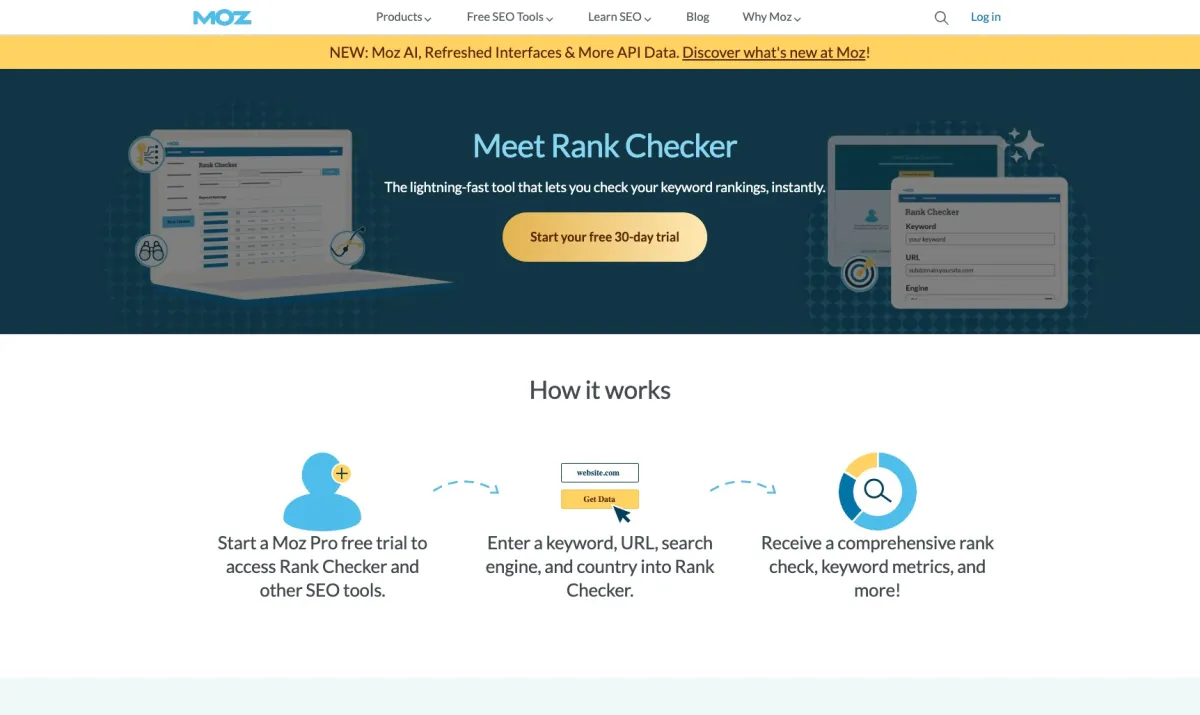 Interface Moz Rank Tracker : image, ergonomie, alternatives Interface Moz Rank Tracker : image, ergonomie, alternatives
