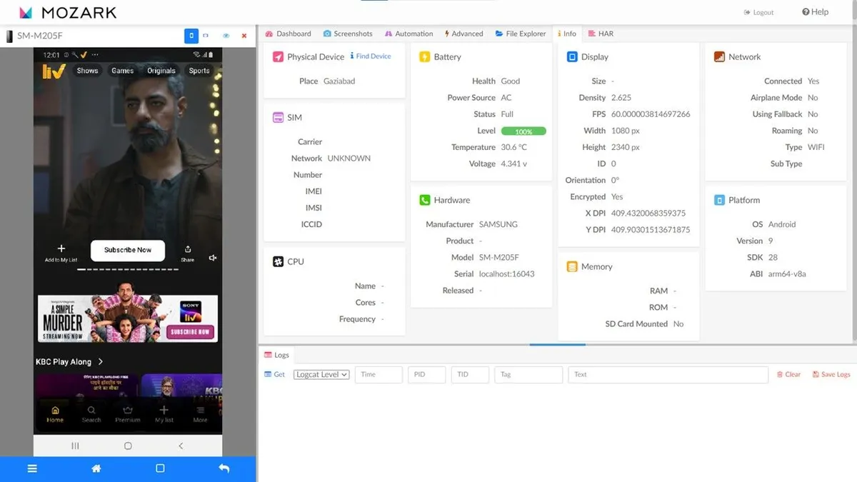 Interface MOZARK: fonctionnalités, prix, alternatives
